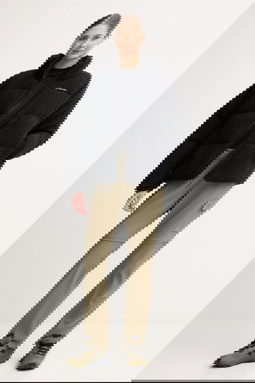 Prešívaná bunda Columbia Puffect Sherpa Oversize Jacket Čierna | 2089231, 1