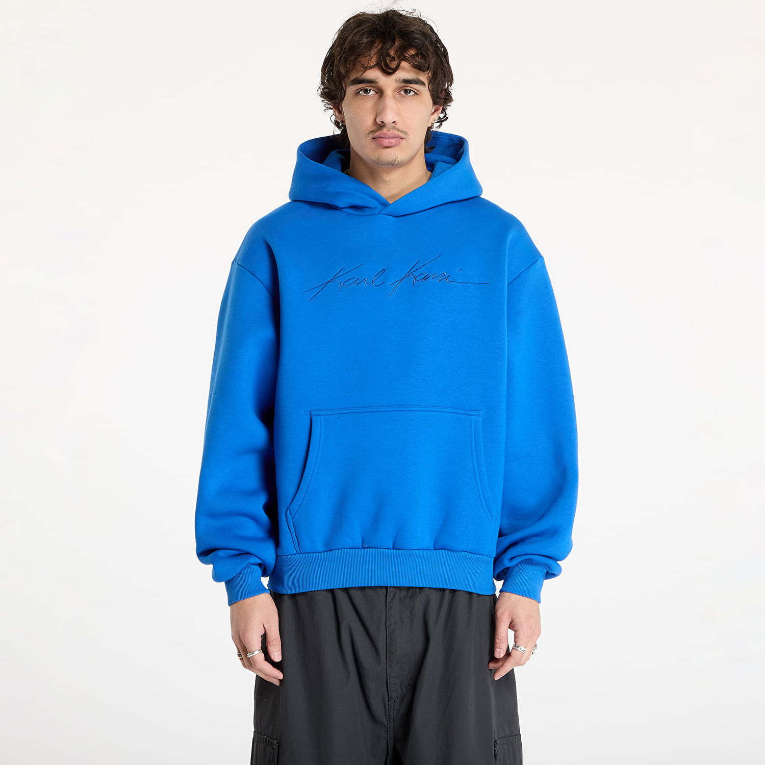 Mikina Karl Kani Autograph Heavy OS Hoodie Modrá | 60210193, 0