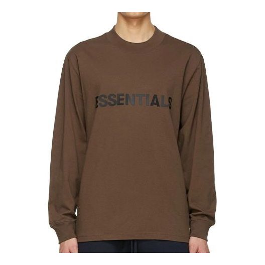 Mikina Fear of God Fear of God Essentials Long Sleeve T-Shirt Hnedá | FOG-FW20-165, 0
