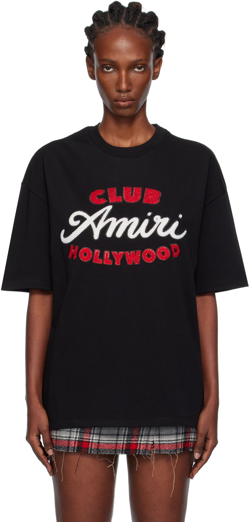 Tričko AMIRI Amiri Club Oversized T-Shirt Čierna | AMJYTE1243