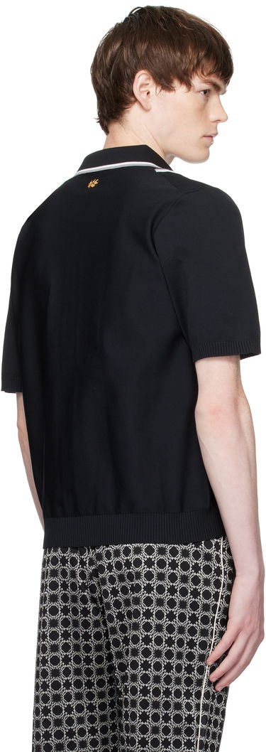 Polo tričko AMIRI AMIRI Script Stripe Knit Polo Čierna | AMKNIR1025, 2