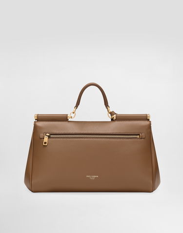 Kabelka Dolce & Gabbana Dolce & Gabbana My Sicily Plongé Calfskin Handbag Hnedá | BB7782B73218Z093, 2