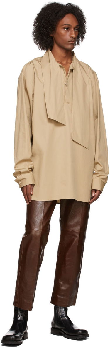 Košeľa Dries Van Noten Dries Van Noten Bow Collar Shirt Béžová | 212-020750-3013, 3