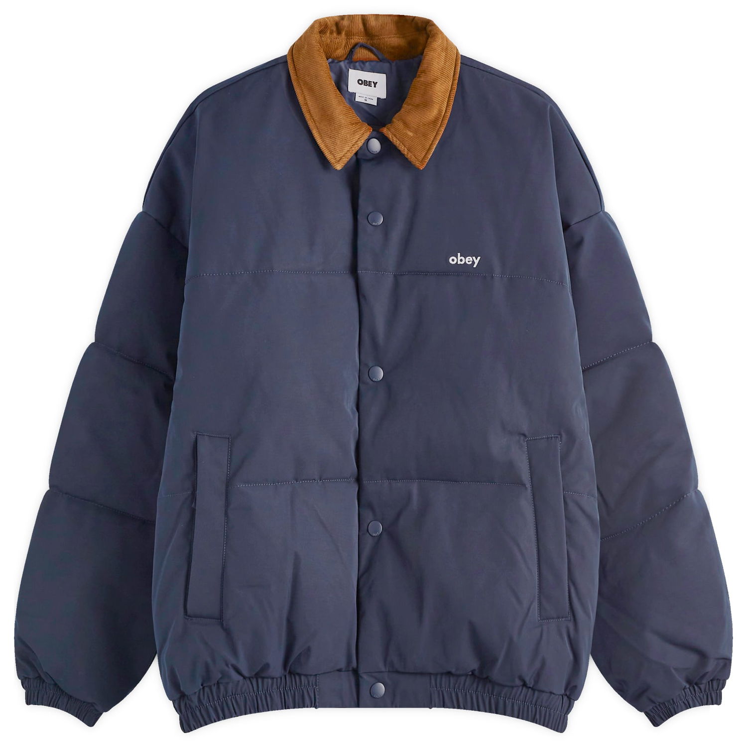 Prešívaná bunda OBEY Whispers Padded Jacket Navy Large Modrá | 121800585-DNV, 0