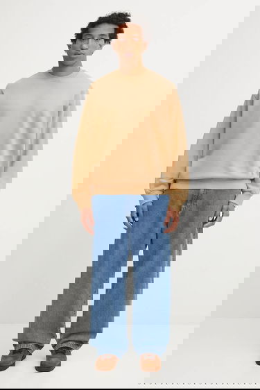 Mikina Carhartt WIP Plain Cotton Hudson Sweatshirt Béžová | I035186.07E5F, 4