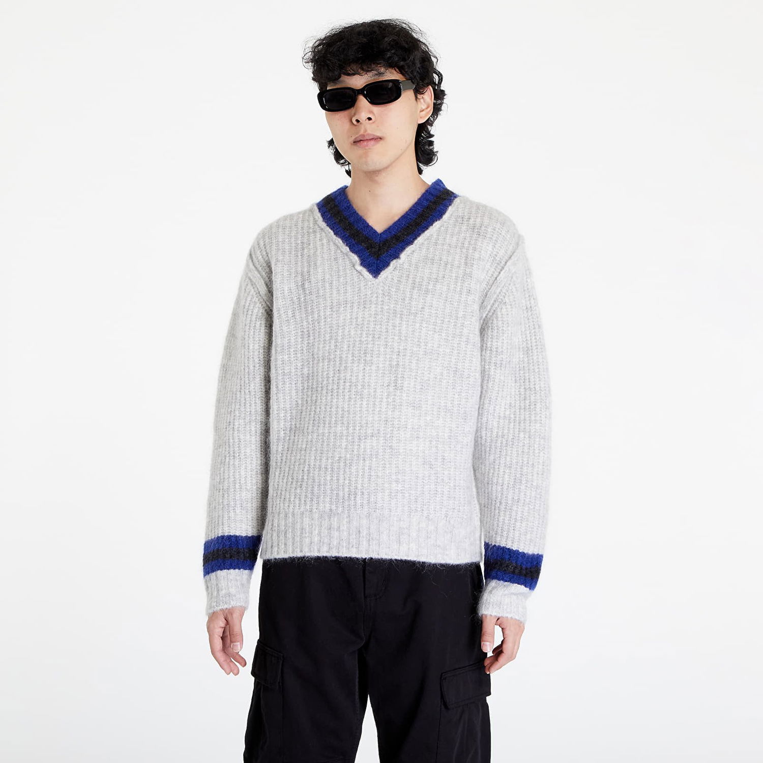 Sveter Stüssy Mohair Tennis Sweater Šedá | 117142 ash, 1