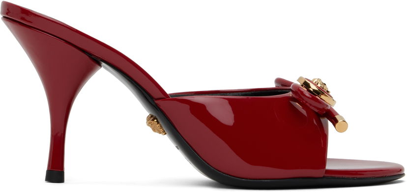 Starostlivosť o obuv Versace Versace Opera Bow Patent Heeled Sandals Červená | 1018239_D2VE_1RB3V