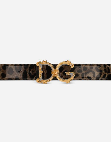 Opasok Dolce & Gabbana Dolce & Gabbana DG Girls Animal Print Leather Belt Hnedá | BE1517AM568HA93M, 3