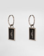 Dolce & Gabbana Logo Enamel Creole Earrings