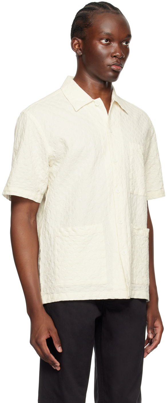 Košeľa Universal Works Universal Works Island Short Sleeve Shirt Biela | P3063, 1