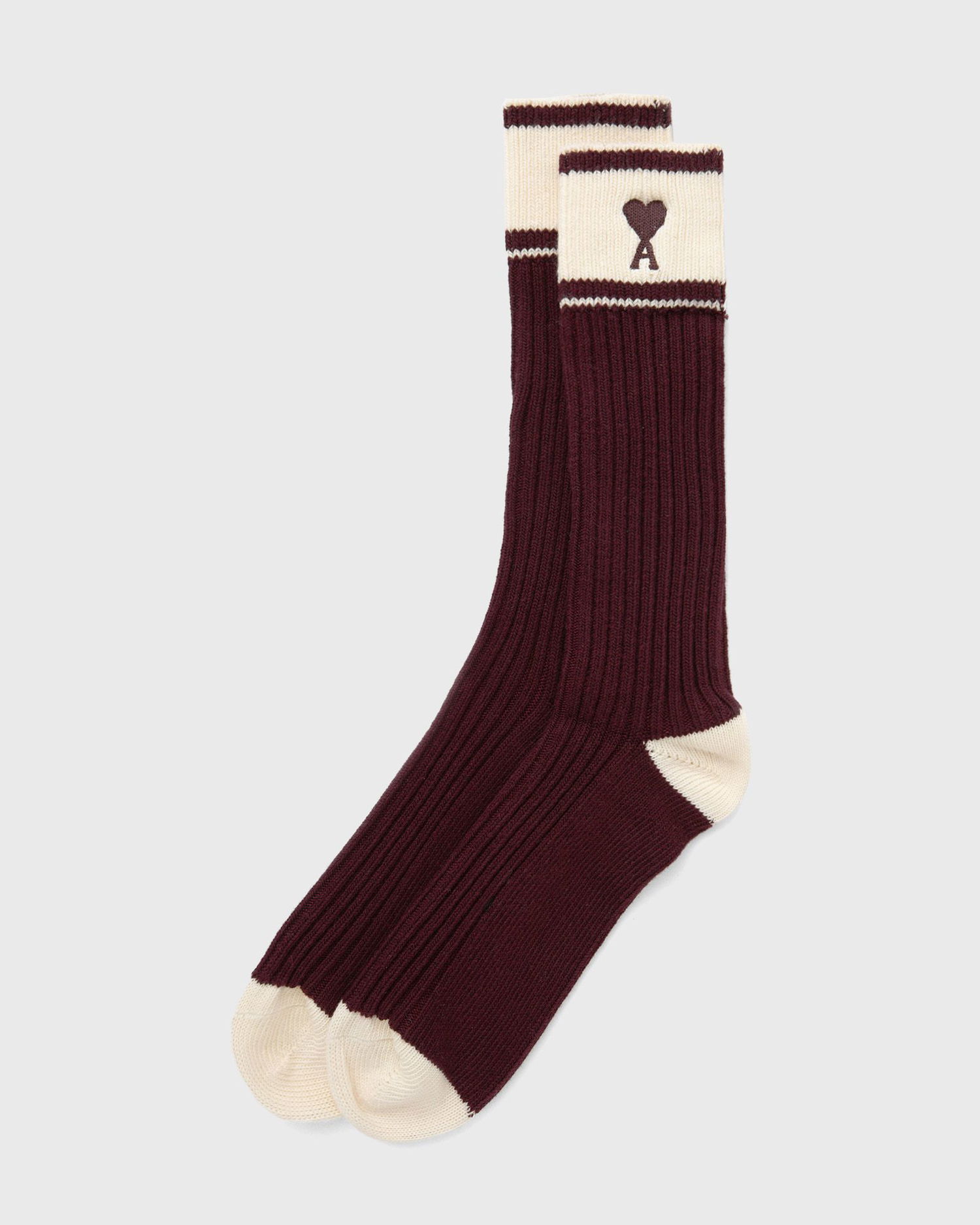 Ponožky AMI AMI Paris ADC Plain Socks, EU 43-46 Vínová | USC023.379-149, 0