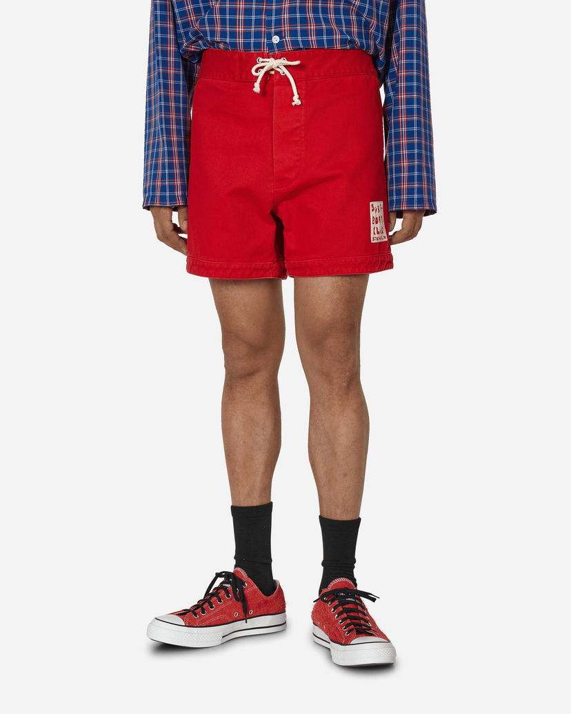 Šortky Stockholm (Surfboard) Club Cotton Twill Shorts Red Červená | U5000027 1