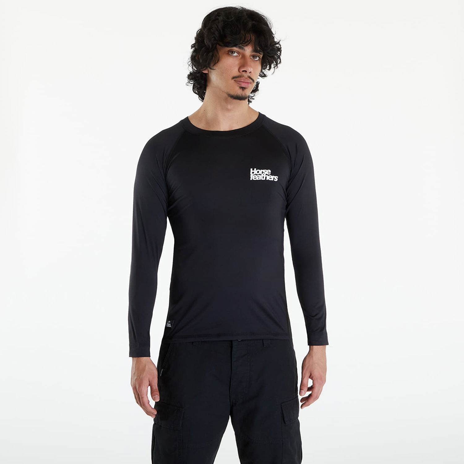 Tričko Horsefeathers Hart L/S Top Black Čierna | TM043A, 0