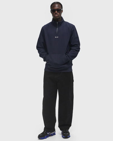 Sveter ØLÅF Olaf Block Zip Mock Neck Sweatshirt XL Navy | M200201-NAVY, 1