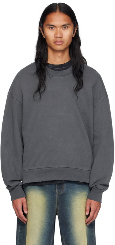 Sveter We11done We11done Wide Neck Sweatshirt Šedá | WD-TH2-24-801-U-CH, 0