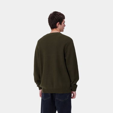 Sveter Carhartt WIP Green Relaxed Fit Crewneck Knit Sweater Zelené | I033884_9, 2