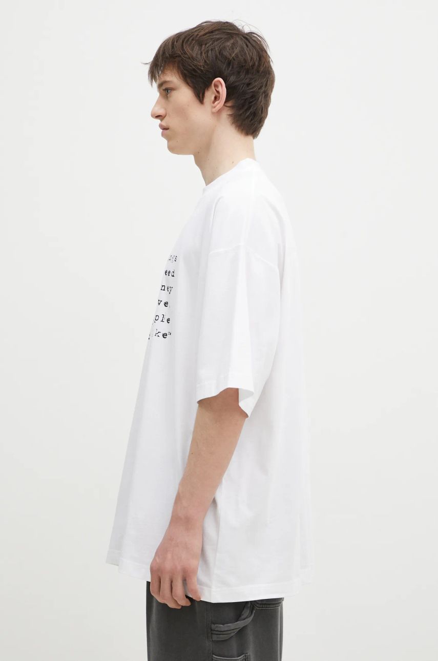 Tričko VETEMENTS Oversized Print T-Shirt Biela | UA66TR625W, 1