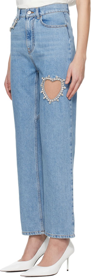 Džínsy Area AREA Crystal Heart Cutout Jeans Modrá | 0000PA0069DE01, 3