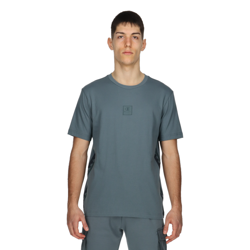 Tričko Champion Crewneck T-Shirt with Side Logo Tape Modrá | 219775-ES017