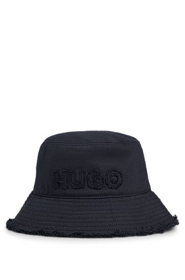Klobúk BOSS HUGO Bucket Hat with Fringed Brim Navy | 50540948, 0