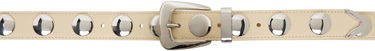 Opasok Khaite KHAITE Benny Studs Belt Béžová | 10014-798, 0