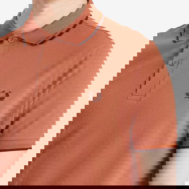 Polo tričko Fred Perry Fred Perry Twin Tipped Polo Shirt, Size Large Oranžová | M3600-Y39, 5