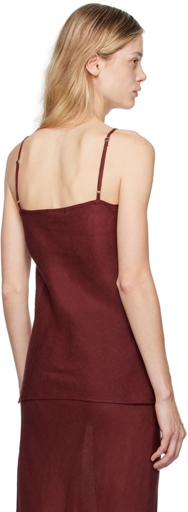 Tielko Baserange Baserange Dydine Linen Tank Top Vínová | TODY-LI-AU24, 2