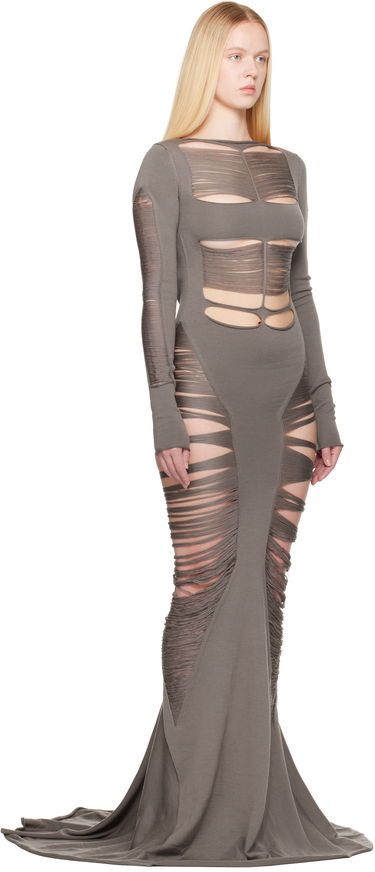 Šaty Rick Owens Rick Owens Hollywood Luna Maxi Dress Čierna | RO01E7614 KGRIDM, 4
