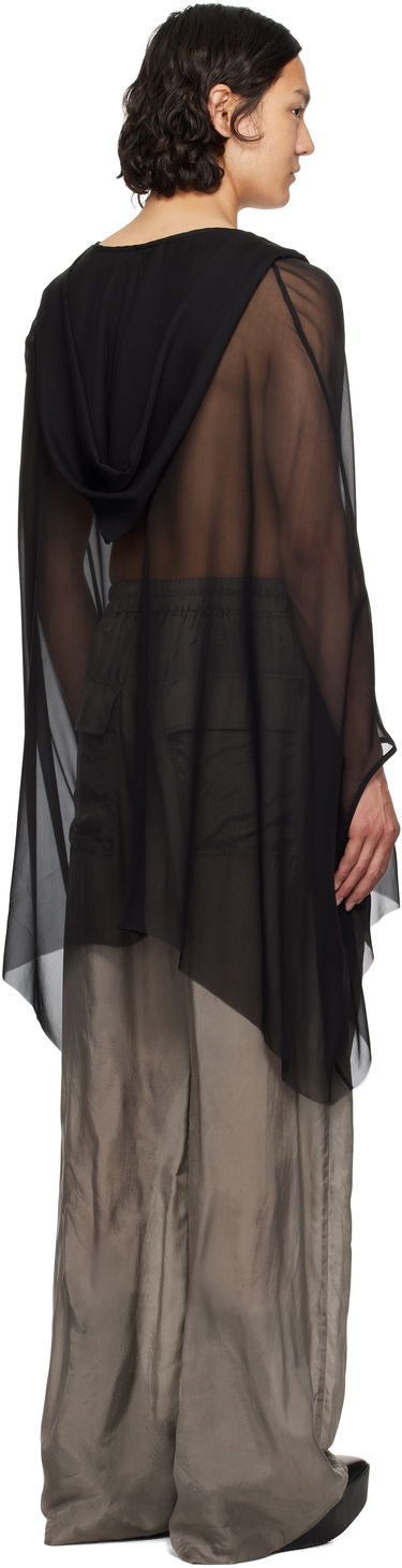 Sveter Rick Owens Rick Owens Hollywood Hooded Kaftan Čierna | RR01E5505 S, 2