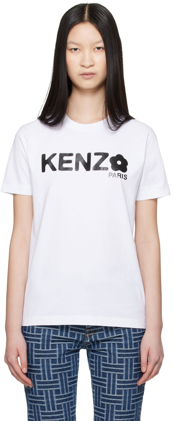 Tričko KENZO White Paris Boke Flower 2.0 T-Shirt Biela | FE62TS1374SO, 0