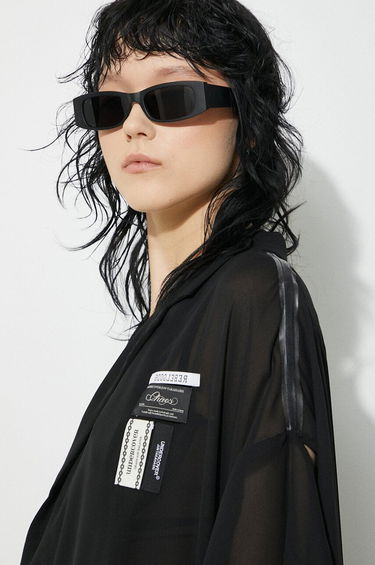 Košeľa UNDERCOVER Undercover Asymmetric Sheer Shirt Čierna | UC1D1304.2, 3