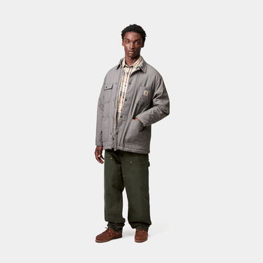 Kabáty Carhartt WIP Carhartt WIP Leroy Chore Coat Šedá | I035343_7, 3