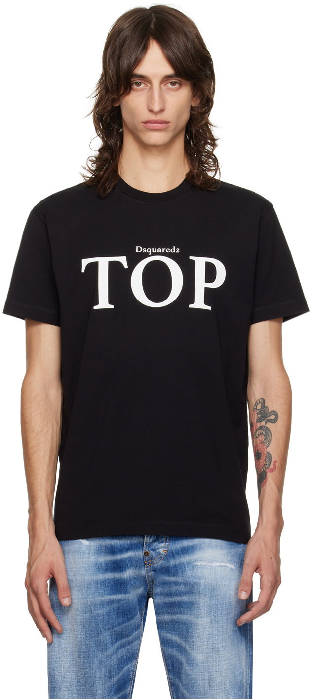 Tričko DSQUARED2 Black 'TOP' Cool Fit T-Shirt Čierna | S71GD1391_D20020, 0