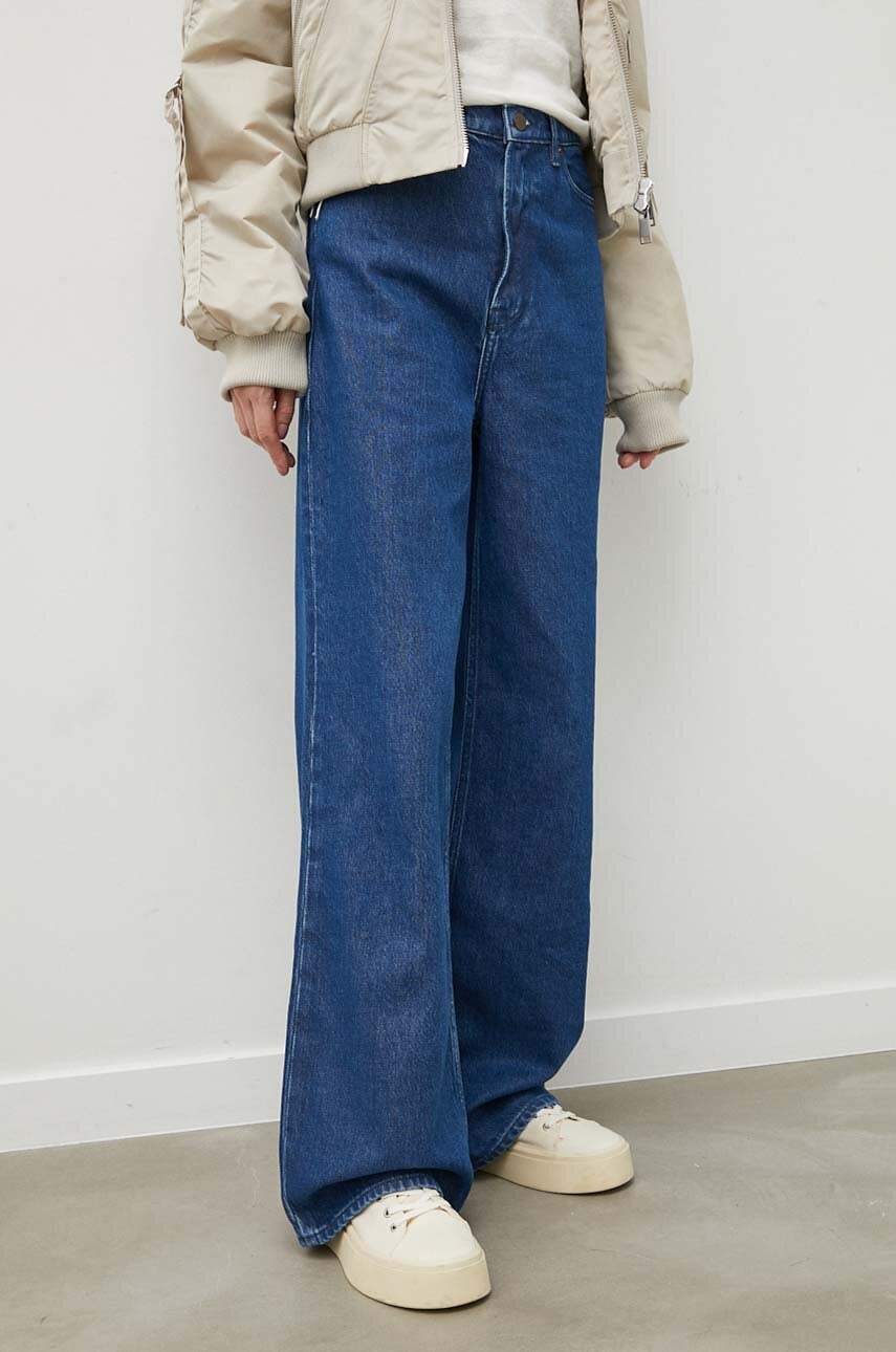 Džínsy Samsoe Samsoe REBECCA Wide Leg Jeans Modrá | F22200166, 0