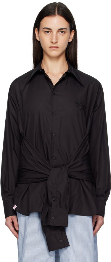 Košeľa Charles Jeffrey Loverboy Charles Jeffrey LOVERBOY Hug Tie-Waist Shirt Čierna | 52070401, 0