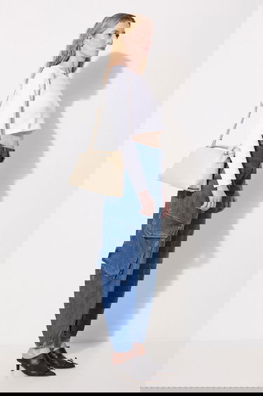 Crop Top JW Anderson JW Anderson Ribbed Cropped Anchor Embroidery Longsleeve Top Biela | JO0211.PG1501.001, 1