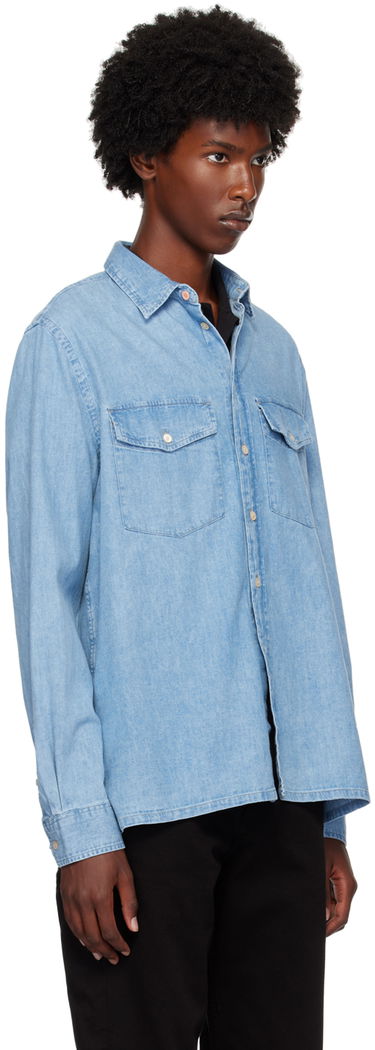 Košeľa Paul Smith PS Paul Smith Flap Pocket Shirt Modrá | M2R-647X-N22096-LT, 1