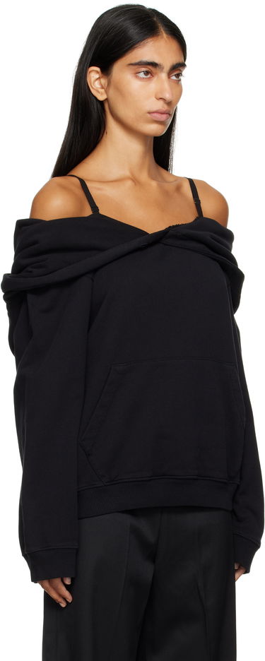Mikina Maison Margiela MM6 Maison Margiela Off-The-Shoulder Hoodie Čierna | S52GU0244 M25014, 1