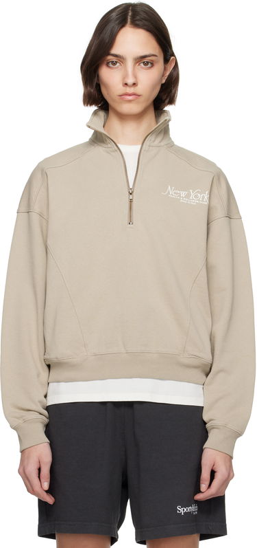 Mikina Sporty & Rich Sporty & Rich NY 94 Quarter Zip Sweatshirt Béžová | ST073622508GY15, 0