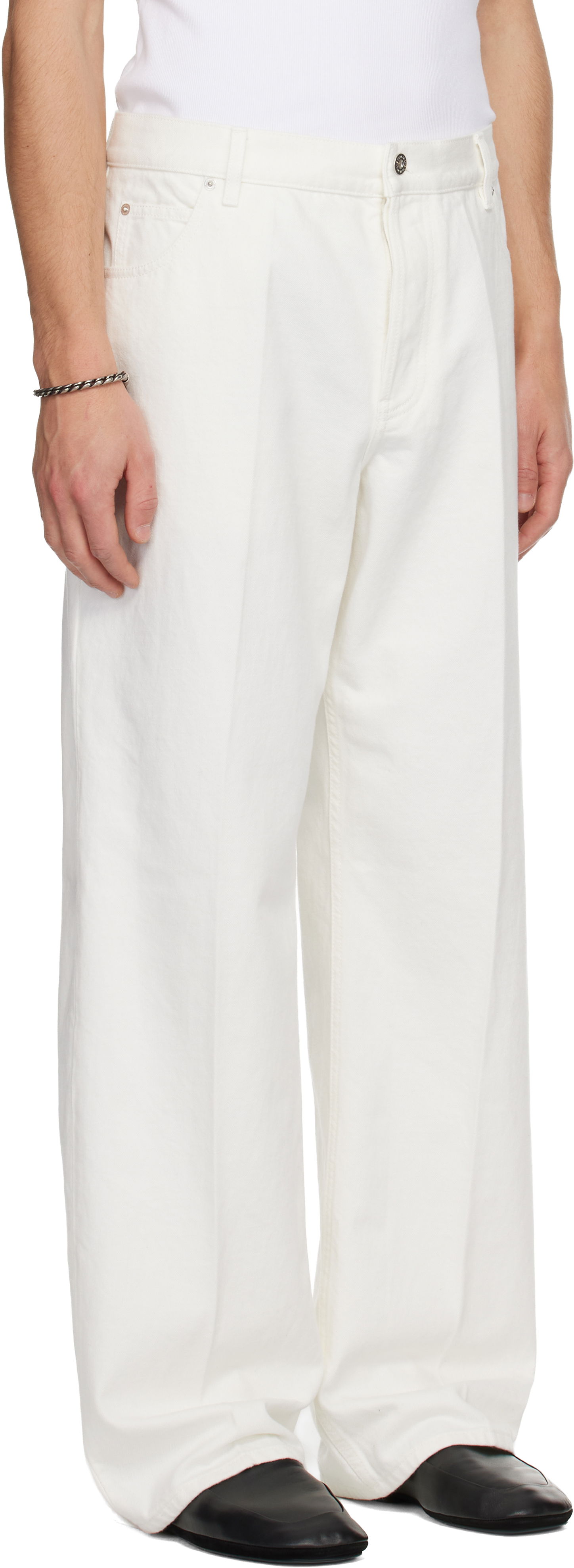 Džínsy FERRAGAMO Five Pocket Jeans Biela | 781679, 1