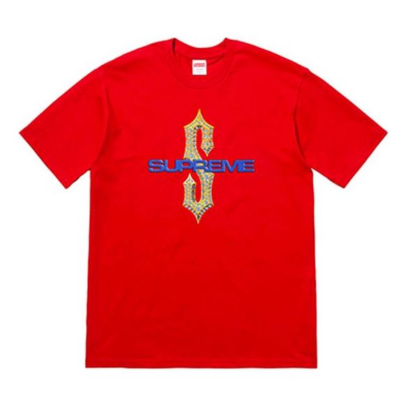 Tričko Supreme Diamonds Print Short Sleeve T-Shirt Červená | SUP-SS18-0105