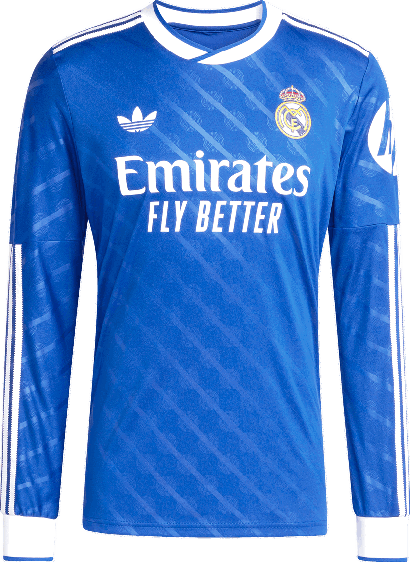 Dres adidas Originals adidas Originals Real Madrid Long Sleeve 3rd Jersey Modrá | jw4054