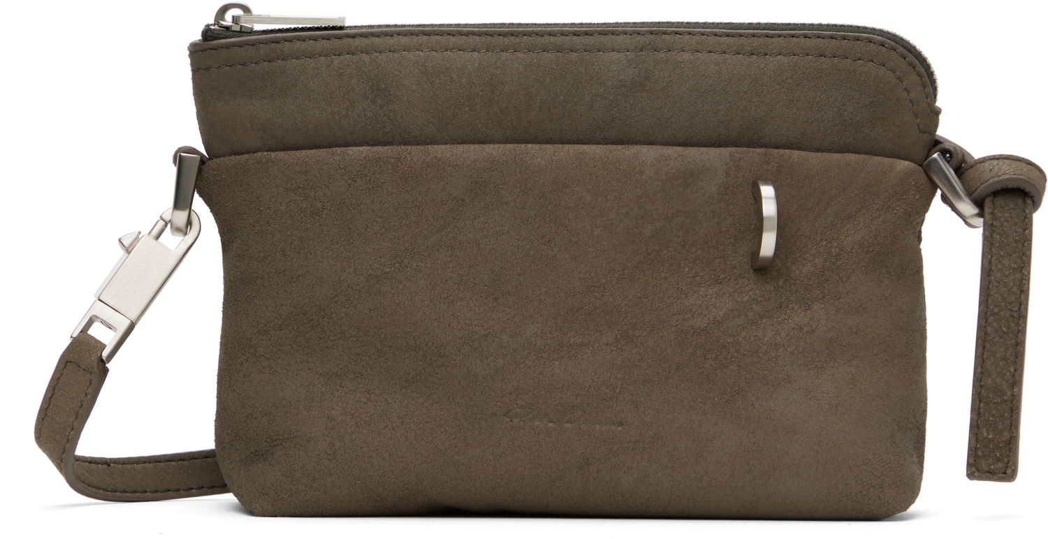 Taška cez rameno Rick Owens Rick Owens Hollywood Adri Small Suede Crossbody Bag Zelené | RA01E0625 LBAPA, 0