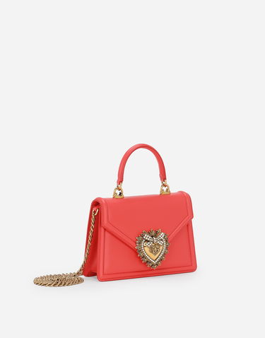 Kabelka Dolce & Gabbana Small Devotion Top-handle Leather Shoulder And Crossbody Bag Červená | BB6711AV89387550, 2