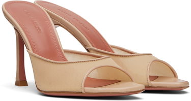 Doplnky Amina Muaddi Amina Muaddi Alexa Mesh 95 Heeled Sandals Béžová | SSENSE EXCLUSIVE 95MM ALEXA MESH, 3