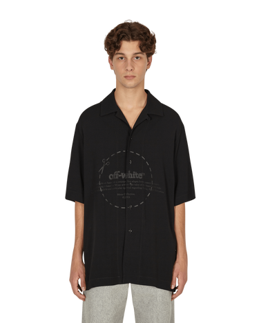 Košeľa Off-White Cut Here Logo Holiday Shirt Black Čierna | OMGA196F21FAB002 1010, 2