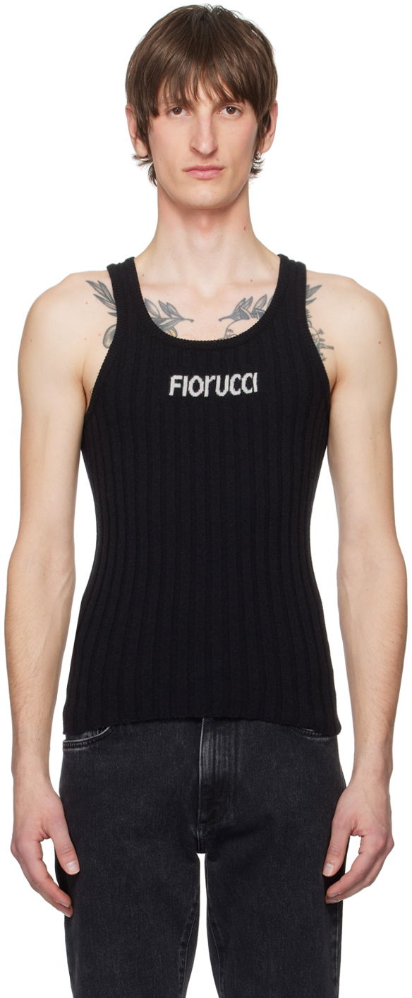 Tielko Fiorucci Intarsia Knit Tank Top Čierna | M20THTV3CBK, 0