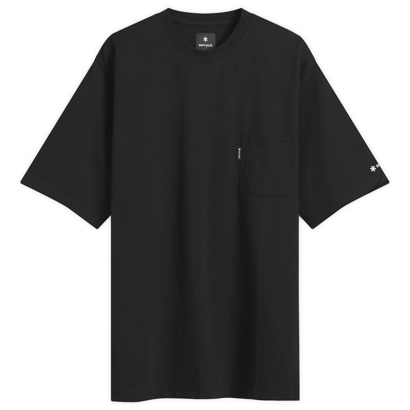 Tričko Snow Peak Pocket T-Shirt, Size Small, Snow Peak Čierna | NSD-TS-25AU001-BLK