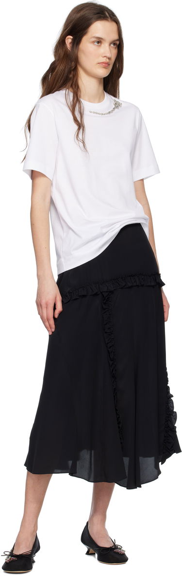 Tričko Simone Rocha Simone Rocha Embellished Flower T-Shirt Biela | 5342B 0553, 4