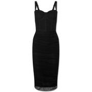 Mesh Corset Mini Dress Nero